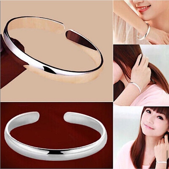 Sterling Silver Cuff Bangle Bracelet - Picture 6 of 9